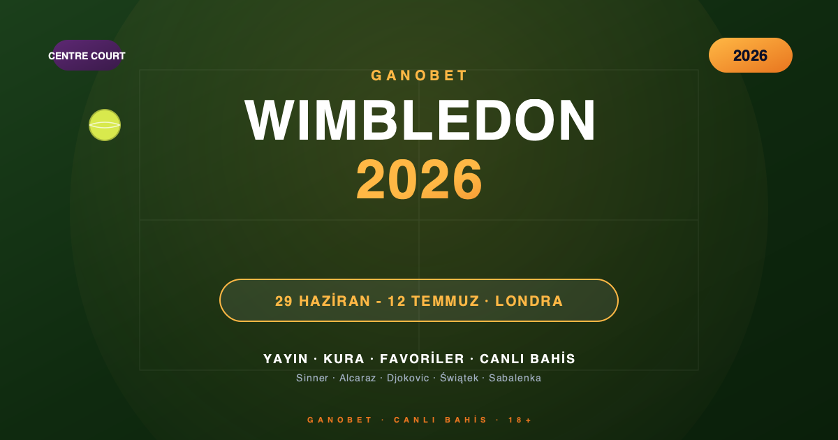 Wimbledon 2026 — 29 Haziran 12 Temmuz Londra Yayın Kura Favoriler