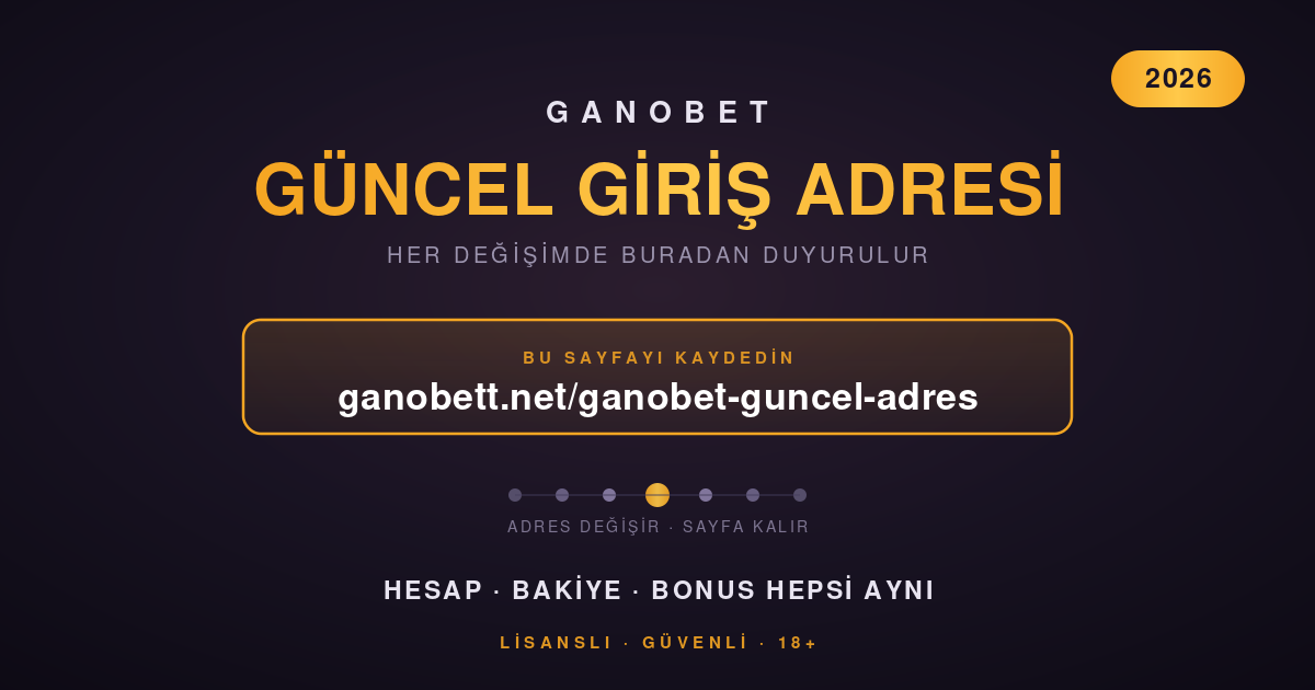 Ganobet Güncel Giriş Adresi — ganobet1010.com 1 Ganobet güncel giriş adresi duyuru görseli — adres değişse de bu sayfa güncel kalır